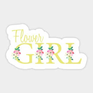 Flower girl design in yellow Sticker